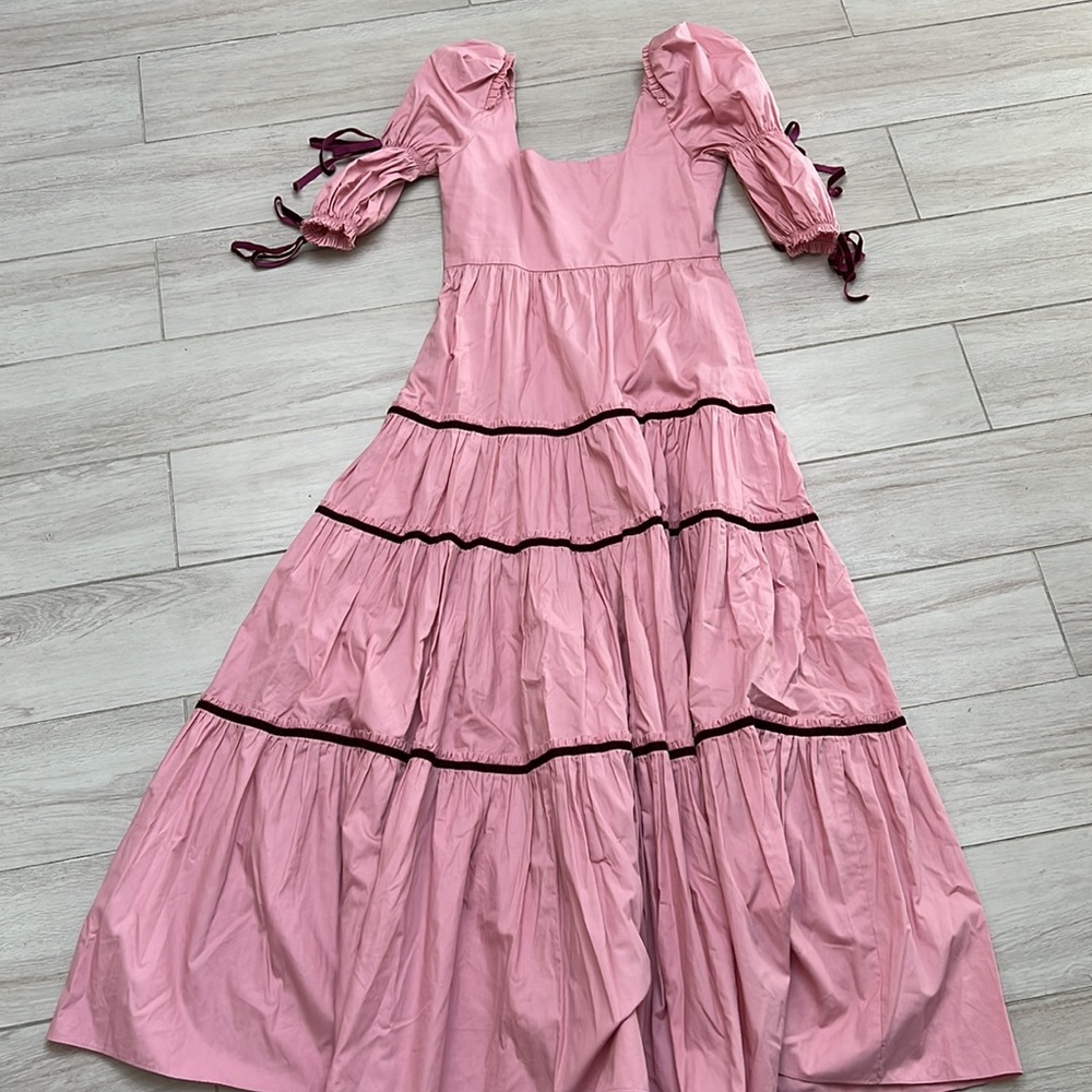 Pink puff shoulder dress-matching daughter dress avail in separate listing - Picture 5 of 12